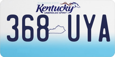 KY license plate 368UYA