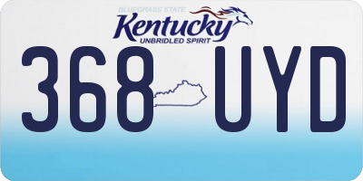 KY license plate 368UYD