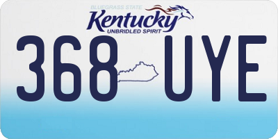 KY license plate 368UYE