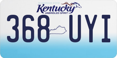 KY license plate 368UYI