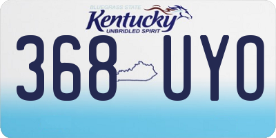 KY license plate 368UYO