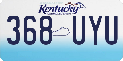 KY license plate 368UYU