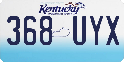 KY license plate 368UYX