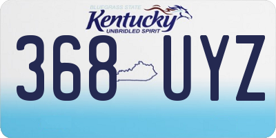 KY license plate 368UYZ