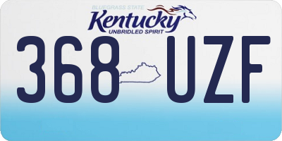 KY license plate 368UZF