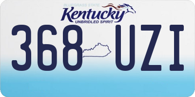 KY license plate 368UZI