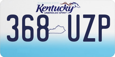 KY license plate 368UZP