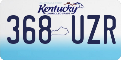 KY license plate 368UZR