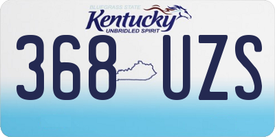 KY license plate 368UZS