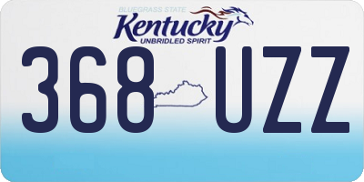 KY license plate 368UZZ