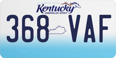 KY license plate 368VAF