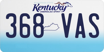 KY license plate 368VAS