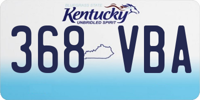 KY license plate 368VBA