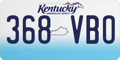 KY license plate 368VBO