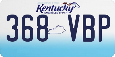 KY license plate 368VBP
