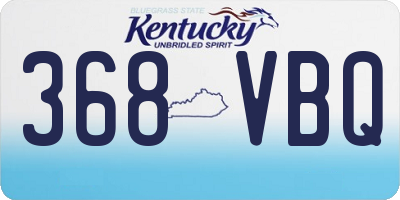 KY license plate 368VBQ