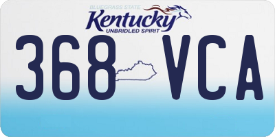 KY license plate 368VCA