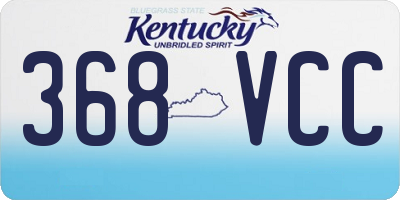 KY license plate 368VCC