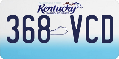 KY license plate 368VCD