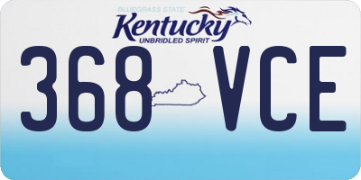 KY license plate 368VCE