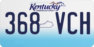 KY license plate 368VCH