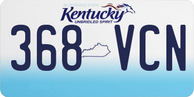 KY license plate 368VCN
