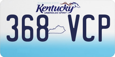 KY license plate 368VCP