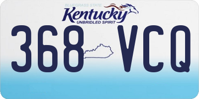KY license plate 368VCQ