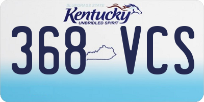 KY license plate 368VCS