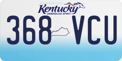 KY license plate 368VCU