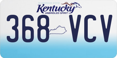 KY license plate 368VCV