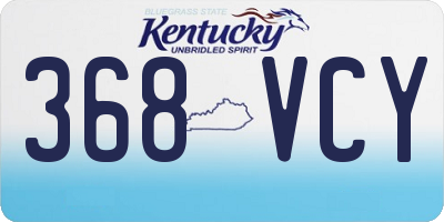 KY license plate 368VCY