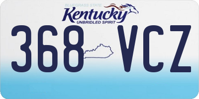KY license plate 368VCZ