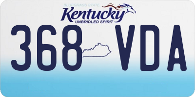 KY license plate 368VDA