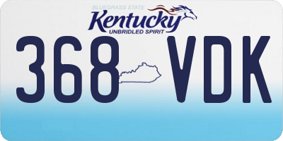 KY license plate 368VDK