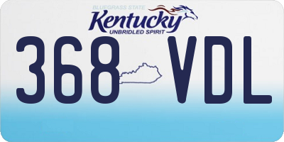 KY license plate 368VDL