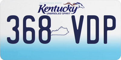 KY license plate 368VDP