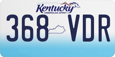 KY license plate 368VDR