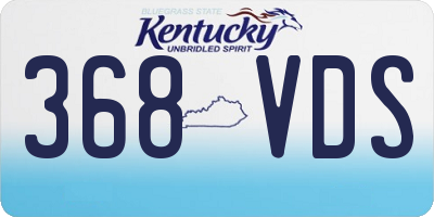 KY license plate 368VDS
