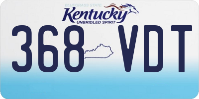 KY license plate 368VDT