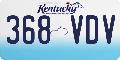 KY license plate 368VDV