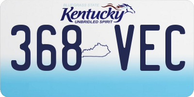 KY license plate 368VEC