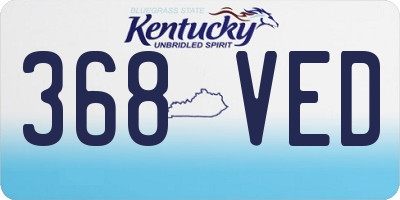 KY license plate 368VED
