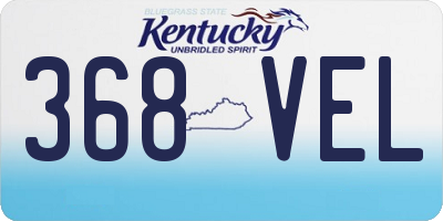 KY license plate 368VEL