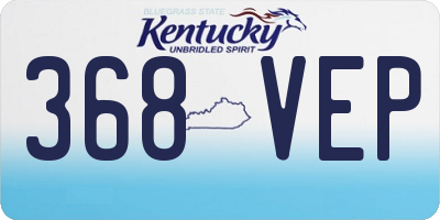 KY license plate 368VEP