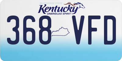 KY license plate 368VFD
