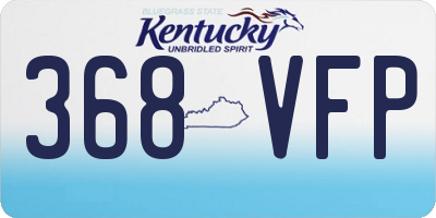 KY license plate 368VFP