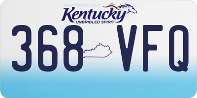 KY license plate 368VFQ