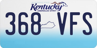 KY license plate 368VFS