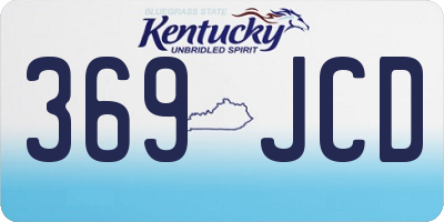 KY license plate 369JCD